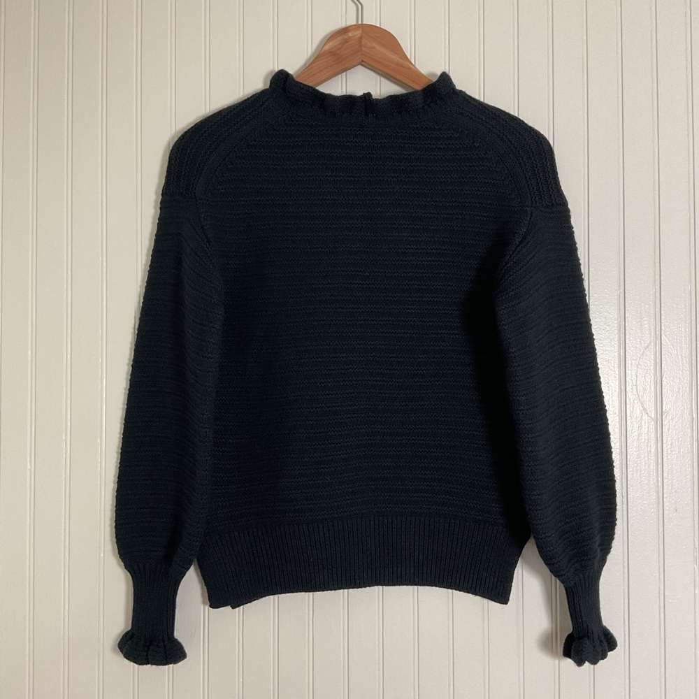 Madewell Ruffle-Neck Pullover Sweater - Picture 3 of 6